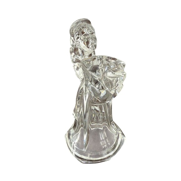 Marquis Waterford German Clear Crystal Glass Angel Mini Taper Candle Holder EUC - Picture 5 of 15
